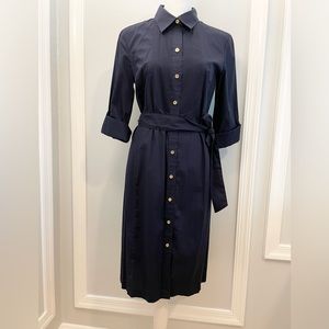 Talbots navy shirt dress